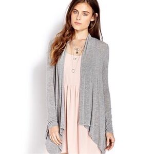 BNWT Forever 21 Light Gray Open-Front Cardigan